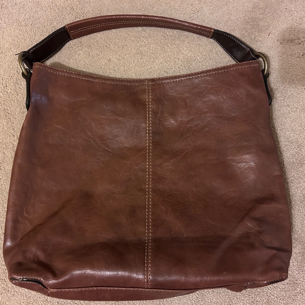 Access faux leather shoulder bag